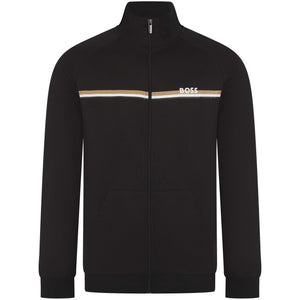 BOSS STRIPE LOGO COTTON-TERRY JACKET