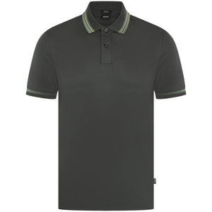 BOSS H-PHILLIPSON 202 CONTRAST-TIPPING MERCERISED COTTON POLO SHIRT