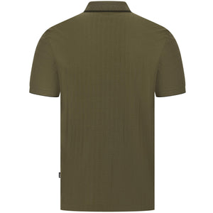 BOSS H-PARLAY 318 STRIPED COTTON TIPPED POLO SHIRT