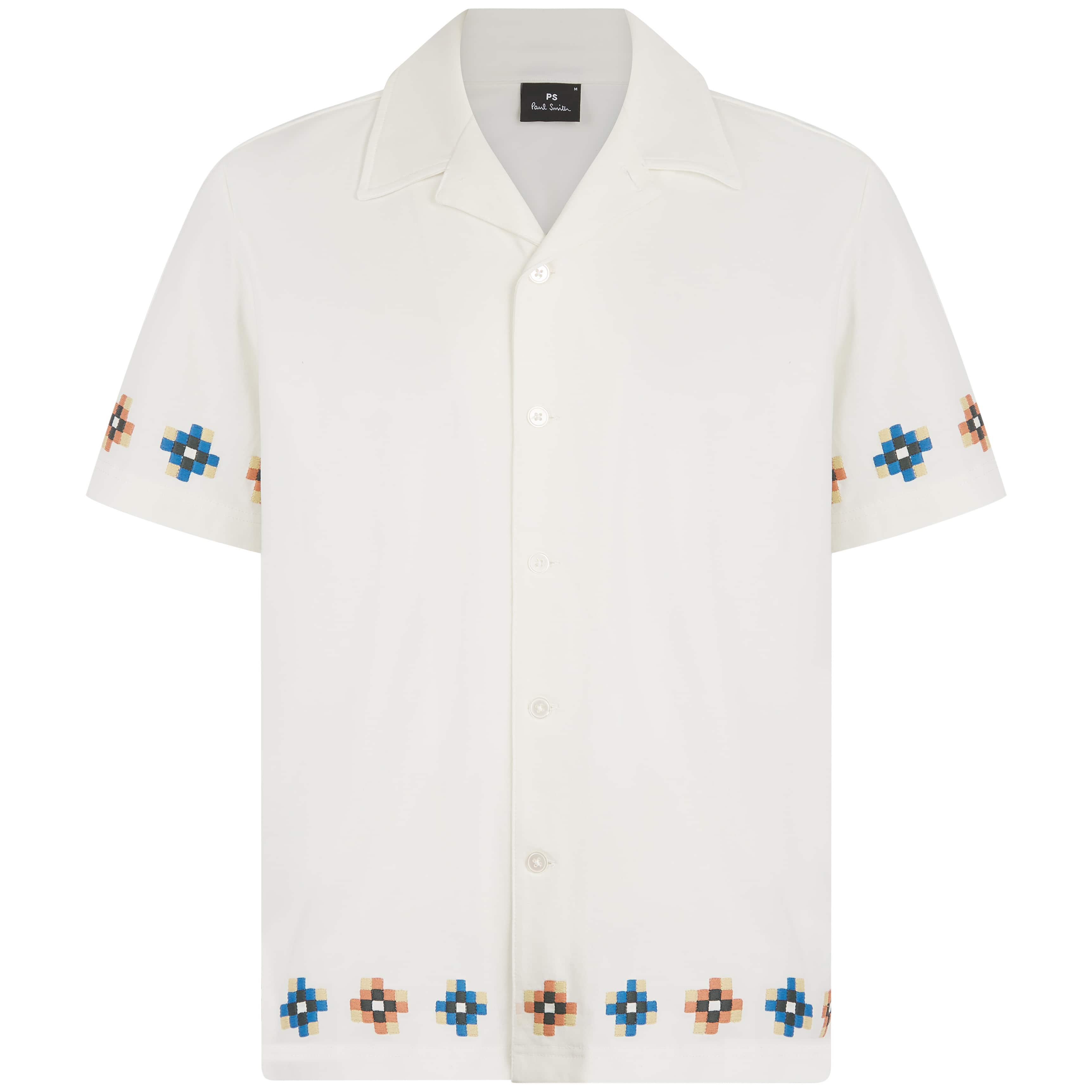 PAUL SMITH TILE EMBROIDERED CASUAL FIT SHIRT