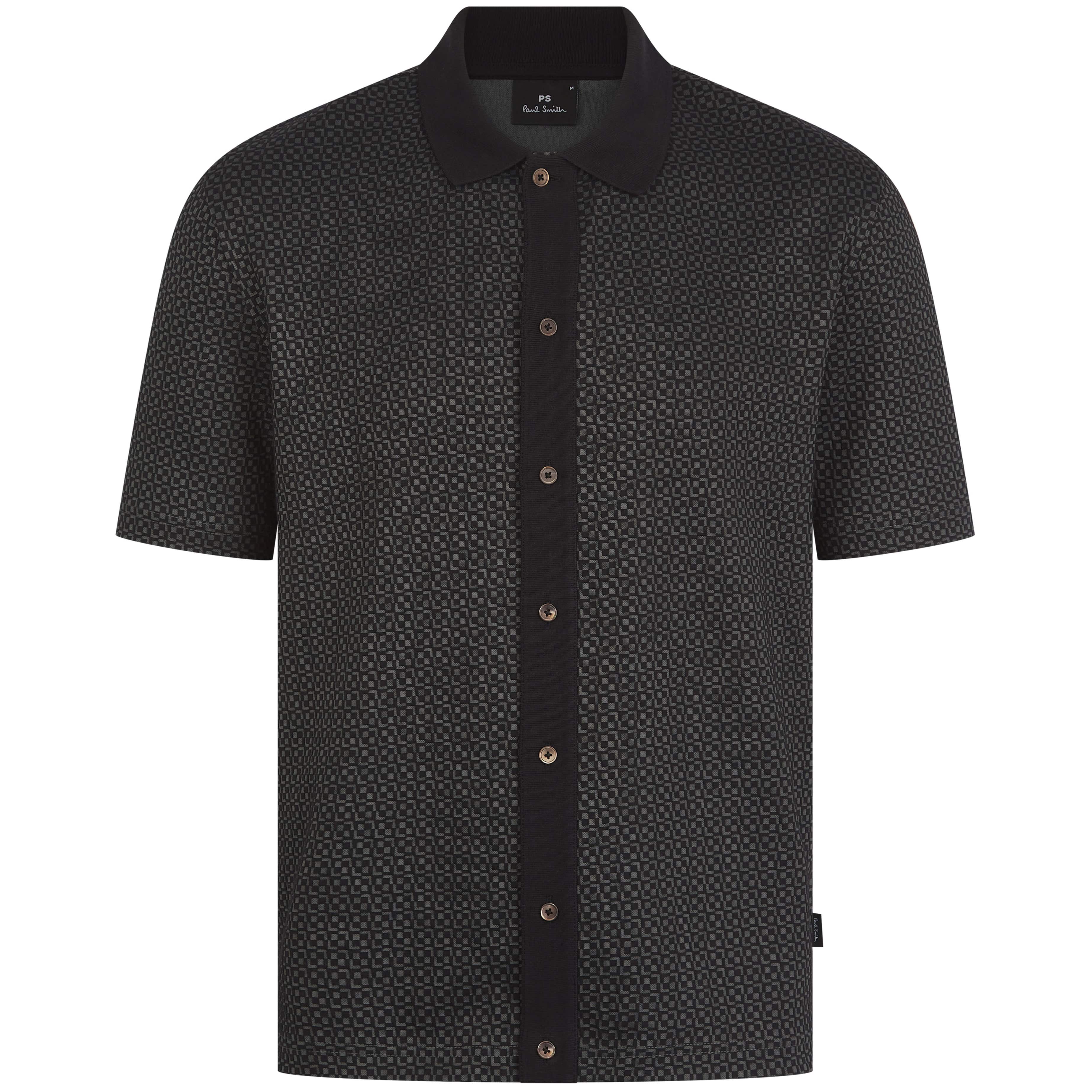PAUL SMITH JACQUARD BUTTON-THROUGH POLO SHIRT