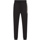 BOSS STRIPE LOGO COTTON-TERRY TRACKSUIT BOTTOMS
