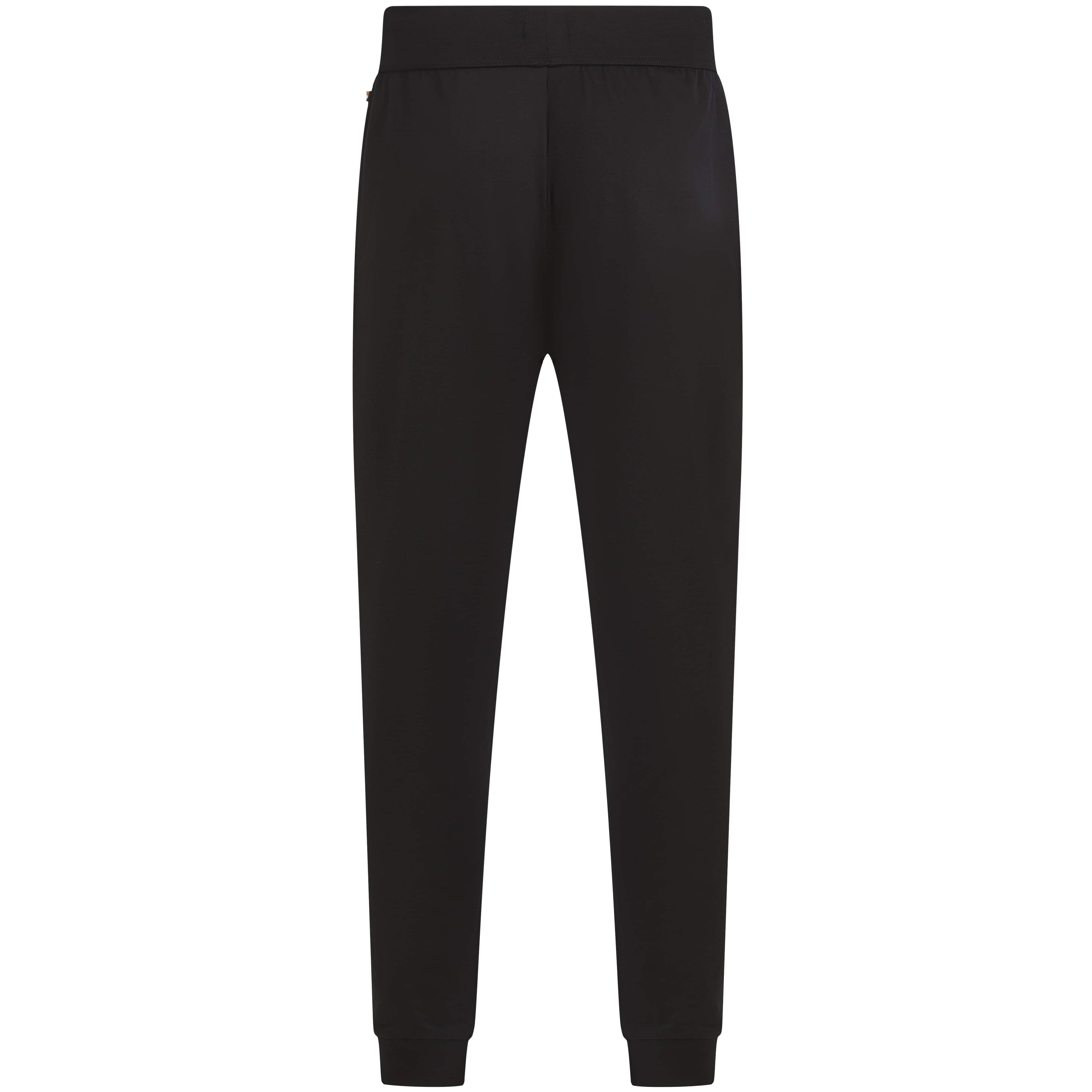 BOSS STRIPE LOGO COTTON-TERRY TRACKSUIT BOTTOMS