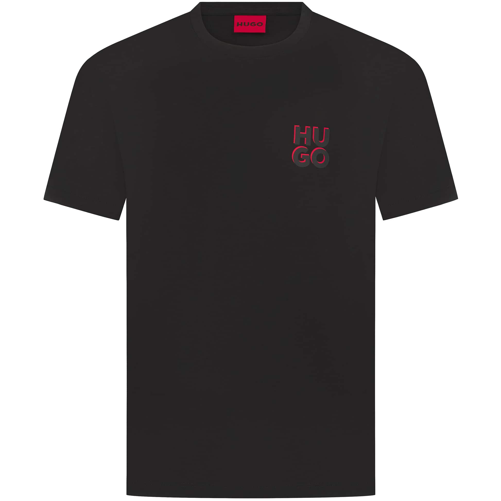 HUGO STACKED LOGO COTTON-JERSEY T-SHIRT