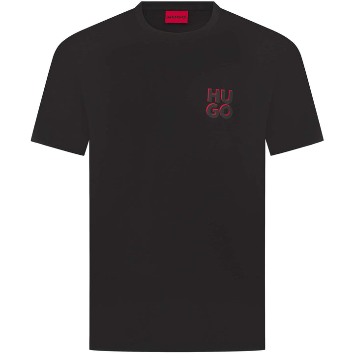 HUGO STACKED LOGO COTTON-JERSEY T-SHIRT