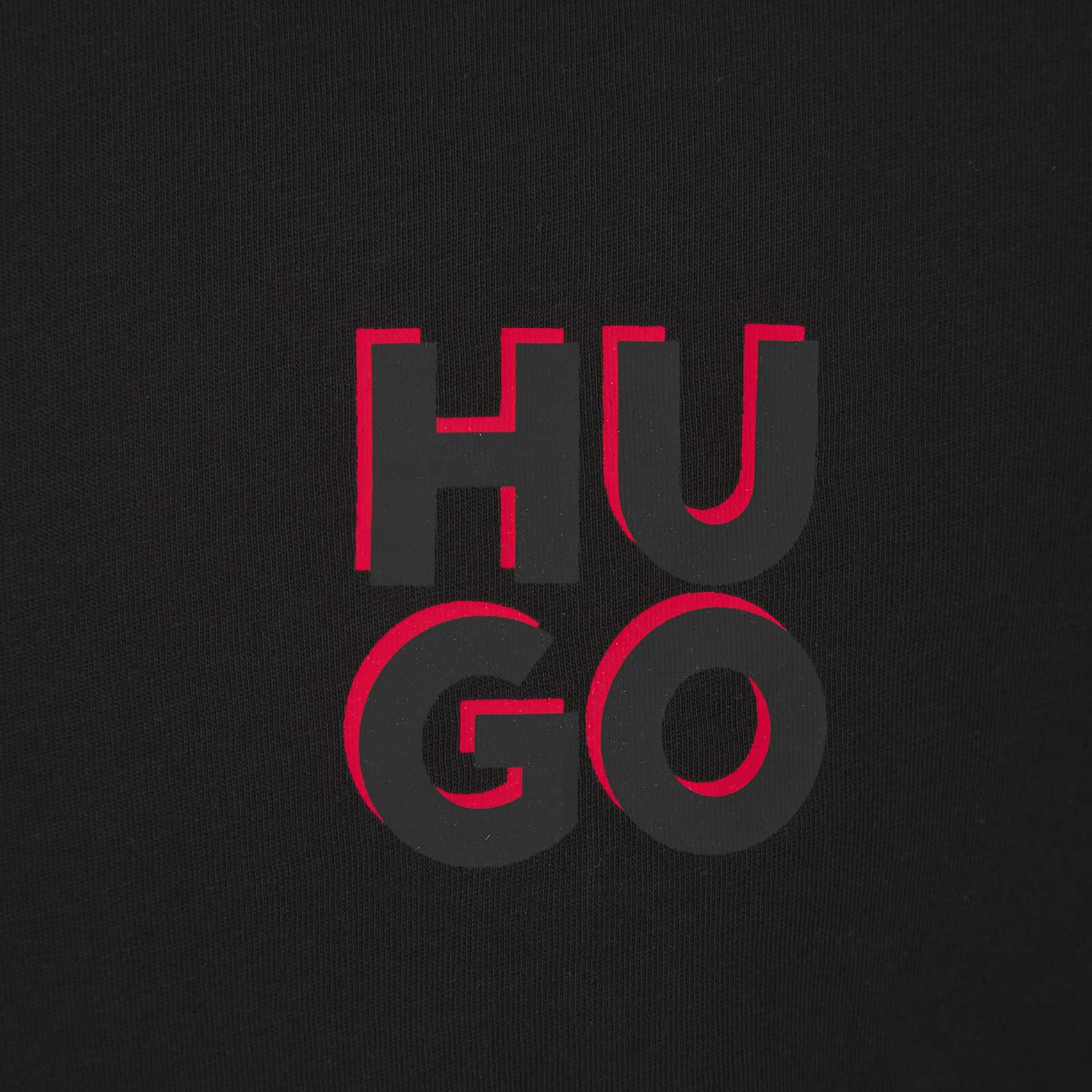 HUGO STACKED LOGO COTTON-JERSEY T-SHIRT