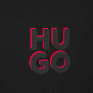 HUGO STACKED LOGO COTTON-JERSEY T-SHIRT