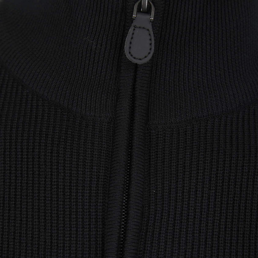 SEINSE CABLE KNIT ZIP CARDIGAN