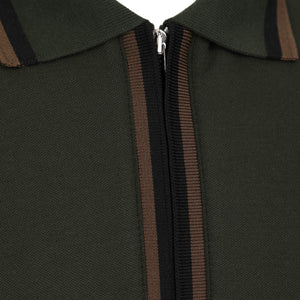 PAUL SMITH CONTRAST TIPPING ZIP POLO SHIRT