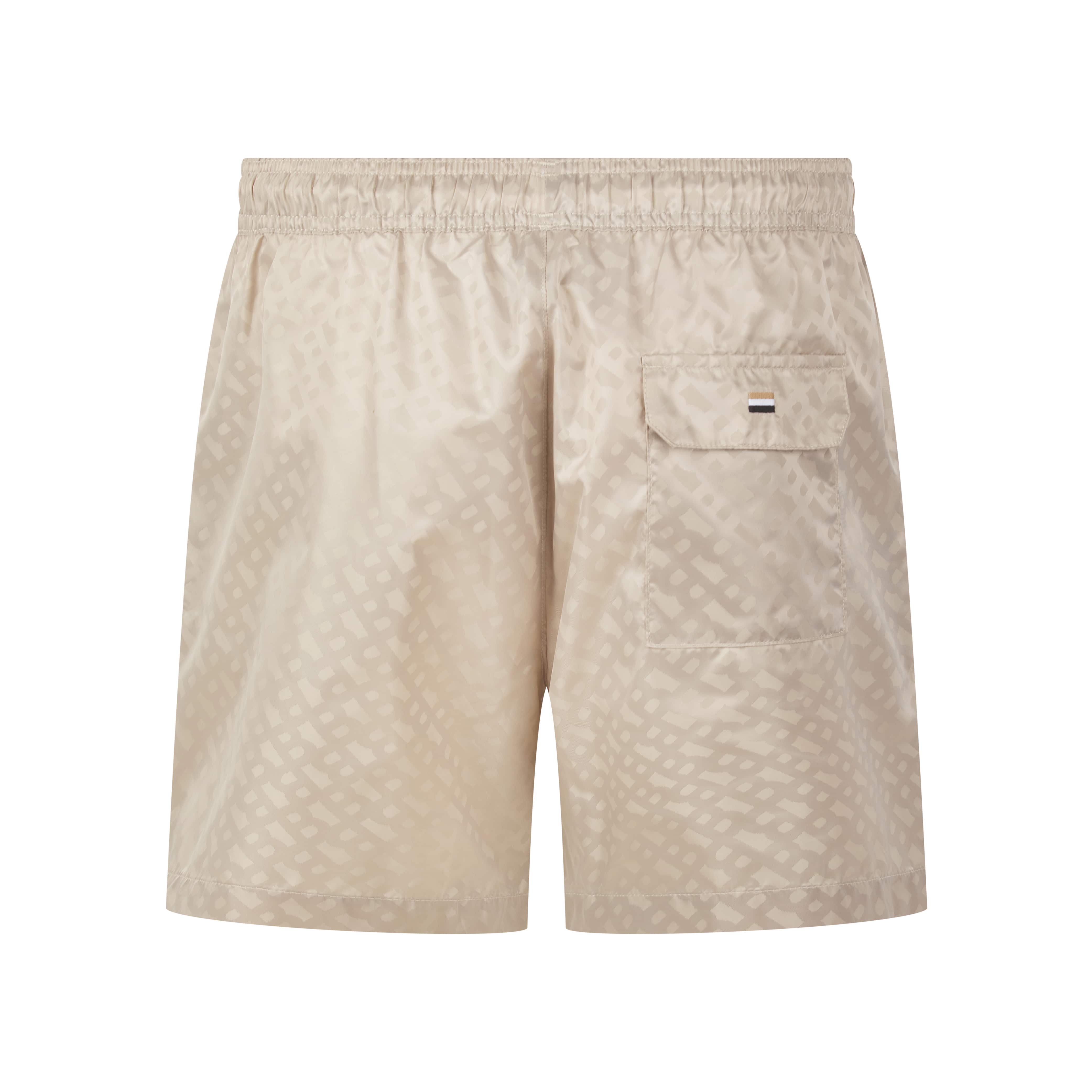 BOSS JACQUES MONOGRAM PRINT SWIM SHORTS