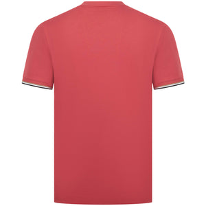 BOSS THOMPSON 04 SIGNATURE-STRIPE CUFF COTTON JERSEY T-SHIRT