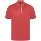 BOSS STRIPED TRIM MERCERISED-COTTON POLO SHIRT