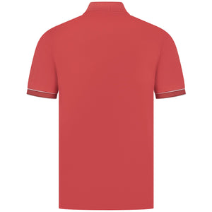 BOSS STRIPED TRIM MERCERISED-COTTON POLO SHIRT