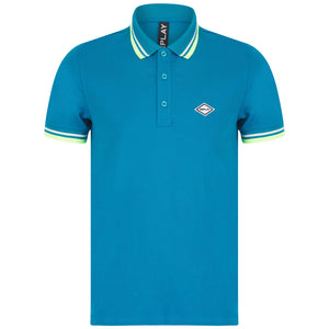 REPLAY CONTRAST COLLAR STRETCH PIQUÉ POLO SHIRT