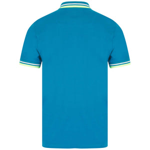 REPLAY CONTRAST COLLAR STRETCH PIQUÉ POLO SHIRT