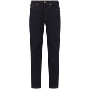 PAUL SMITH CROSSHATCH-STRETCH SLIM TAPERED-FIT JEANS