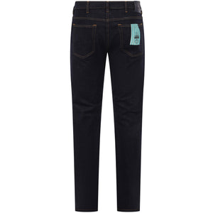 PAUL SMITH CROSSHATCH-STRETCH SLIM TAPERED-FIT JEANS