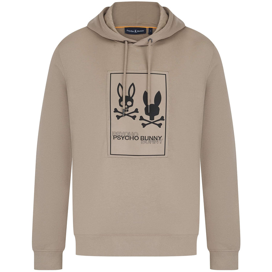 PSYCHO BUNNY MONROE TWILL PATCH FLEECE HOODIE