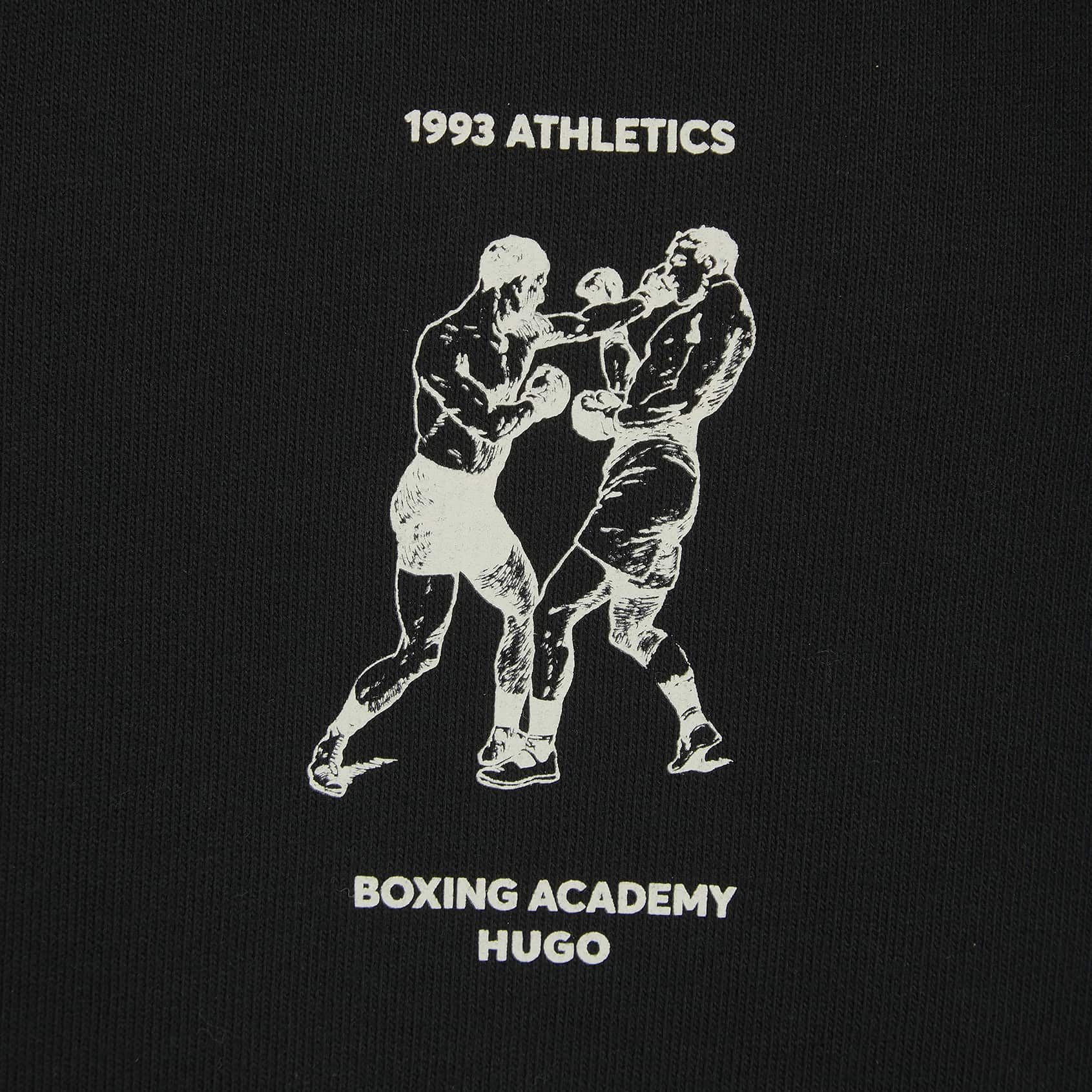 HUGO DUWRESTIE BOXING ARTWORK COTTON-TERRY HOODIE