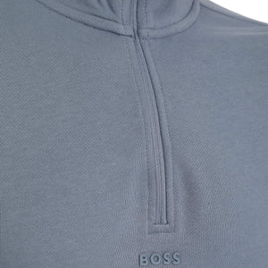 BOSS ZE_SMALLZIP QUARTER ZIP COTTON-TERRY SWEATSHIRT