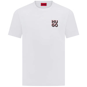 HUGO STACKED LOGO COTTON-JERSEY T-SHIRT