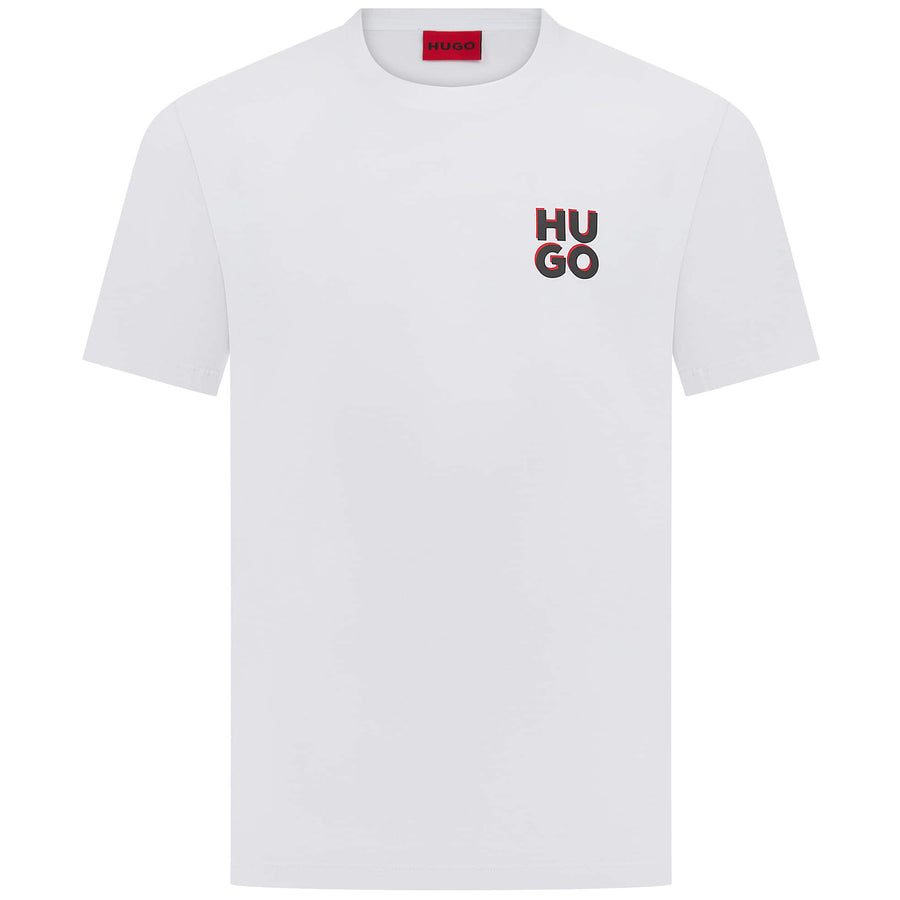 HUGO STACKED LOGO COTTON-JERSEY T-SHIRT