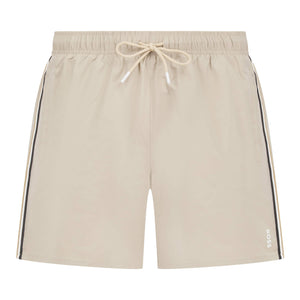 BOSS ICONIC SIGNATURE STRIPE AND LOGO SWIM SHORTS