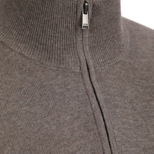 BOSS H-EBENJI MERINO WOOL 1/4 ZIP KNIT JUMPER