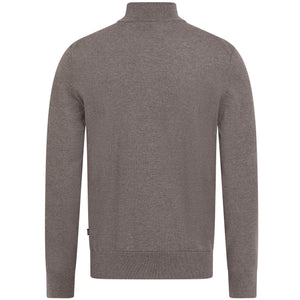 BOSS H-EBENJI MERINO WOOL 1/4 ZIP KNIT JUMPER