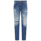 REPLAY AGED ECO BROKEN REPAIR BRONNY SLIM FIT JEANS