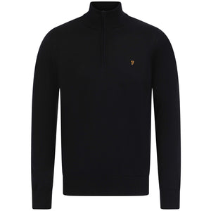FARAH REDCHURCH MERINO WOOL QUARTER ZIP KNIT JUMPER