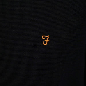 FARAH REDCHURCH MERINO WOOL QUARTER ZIP KNIT JUMPER