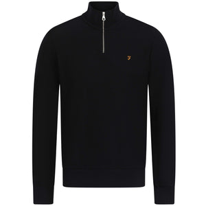 FARAH CONRAD TEXTURED 1/4 ZIP SWEATSHIRT