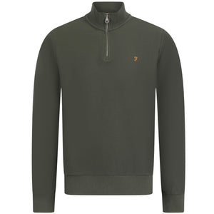 FARAH CONRAD TEXTURED 1/4 ZIP SWEATSHIRT