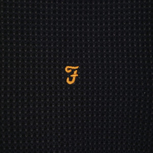 FARAH GATEACRE KNIT LONG SLEEVE POLO SHIRT
