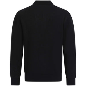 FARAH GATEACRE KNIT LONG SLEEVE POLO SHIRT