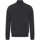 BOSS H-ELTORINO HALF ZIP PULLOVER WOOL AND COTTON BLEND JUMPER