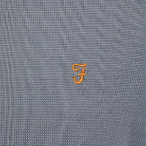 FARAH REDCHURCH MERINO WOOL QUARTER ZIP KNIT JUMPER