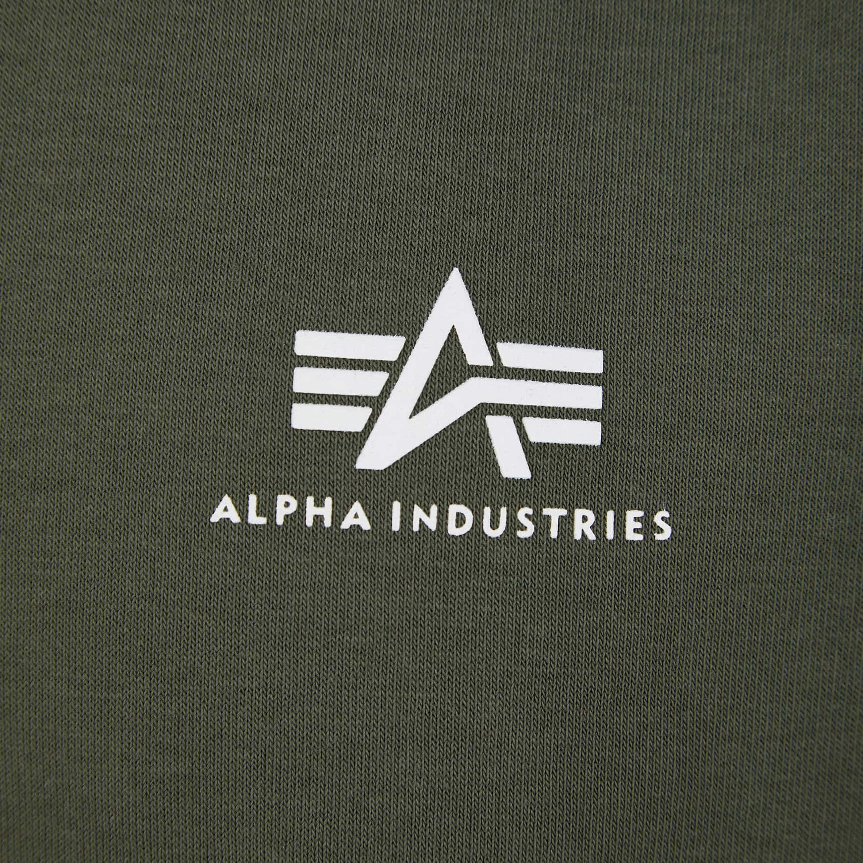 ALPHA INDUSTRIES BASIC SMALL LOGO HOODIE 196318 -  Dark Olive (142)