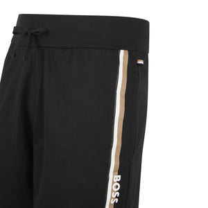 BOSS STRIPE LOGO COTTON-TERRY SHORTS
