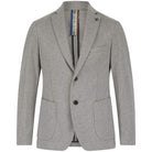SSEINSE HERRINGBONE LAPEL BRUSHED COTTON FITTED BLAZER