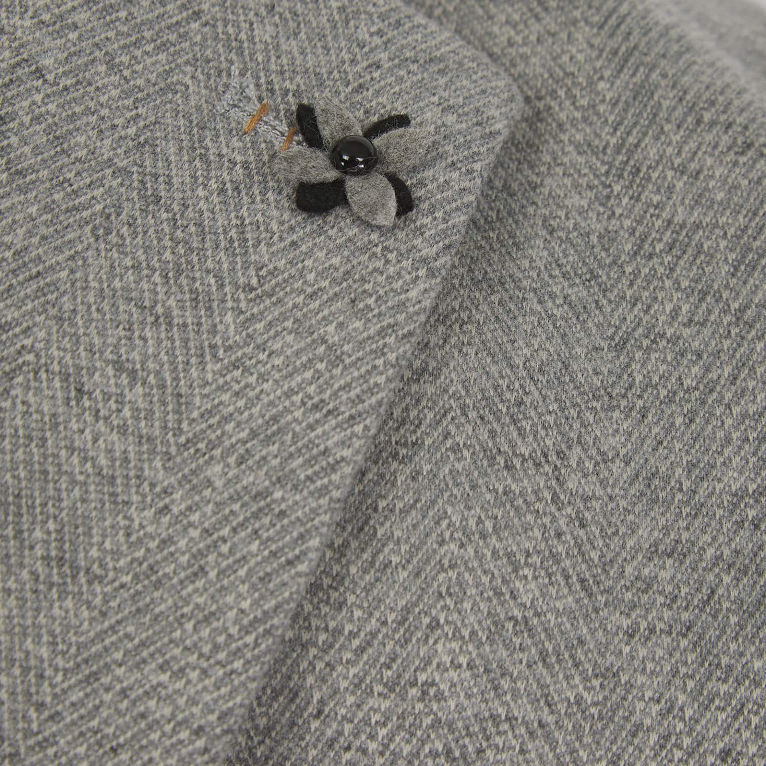 SSEINSE HERRINGBONE LAPEL BRUSHED COTTON FITTED BLAZER