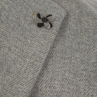 SSEINSE HERRINGBONE LAPEL BRUSHED COTTON FITTED BLAZER