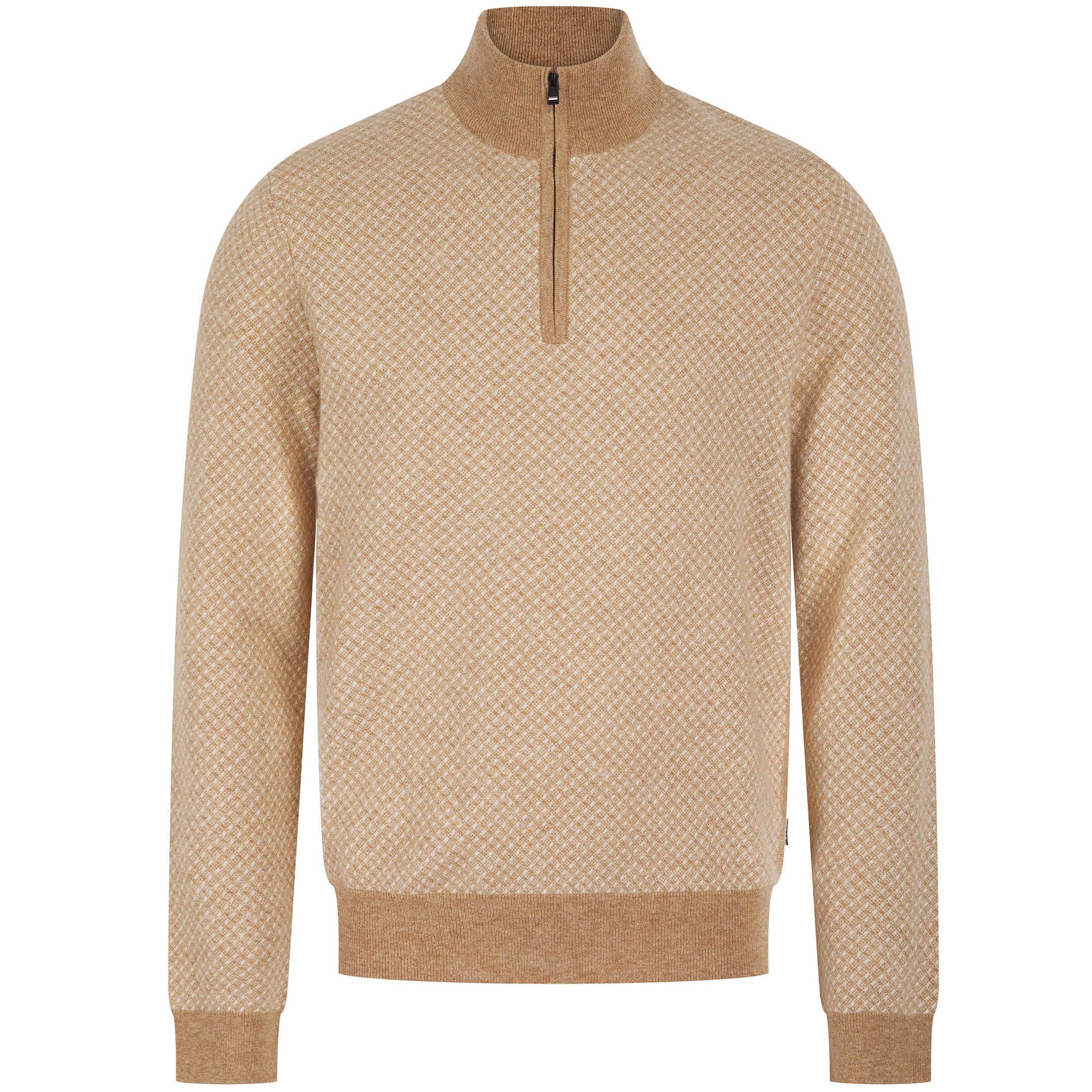 BOSS H-ELTORINO HALF ZIP KNIT JUMPER