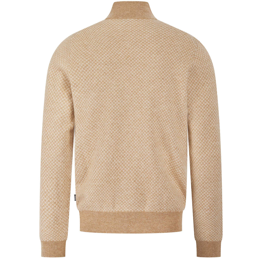 BOSS H-ELTORINO HALF ZIP KNIT JUMPER