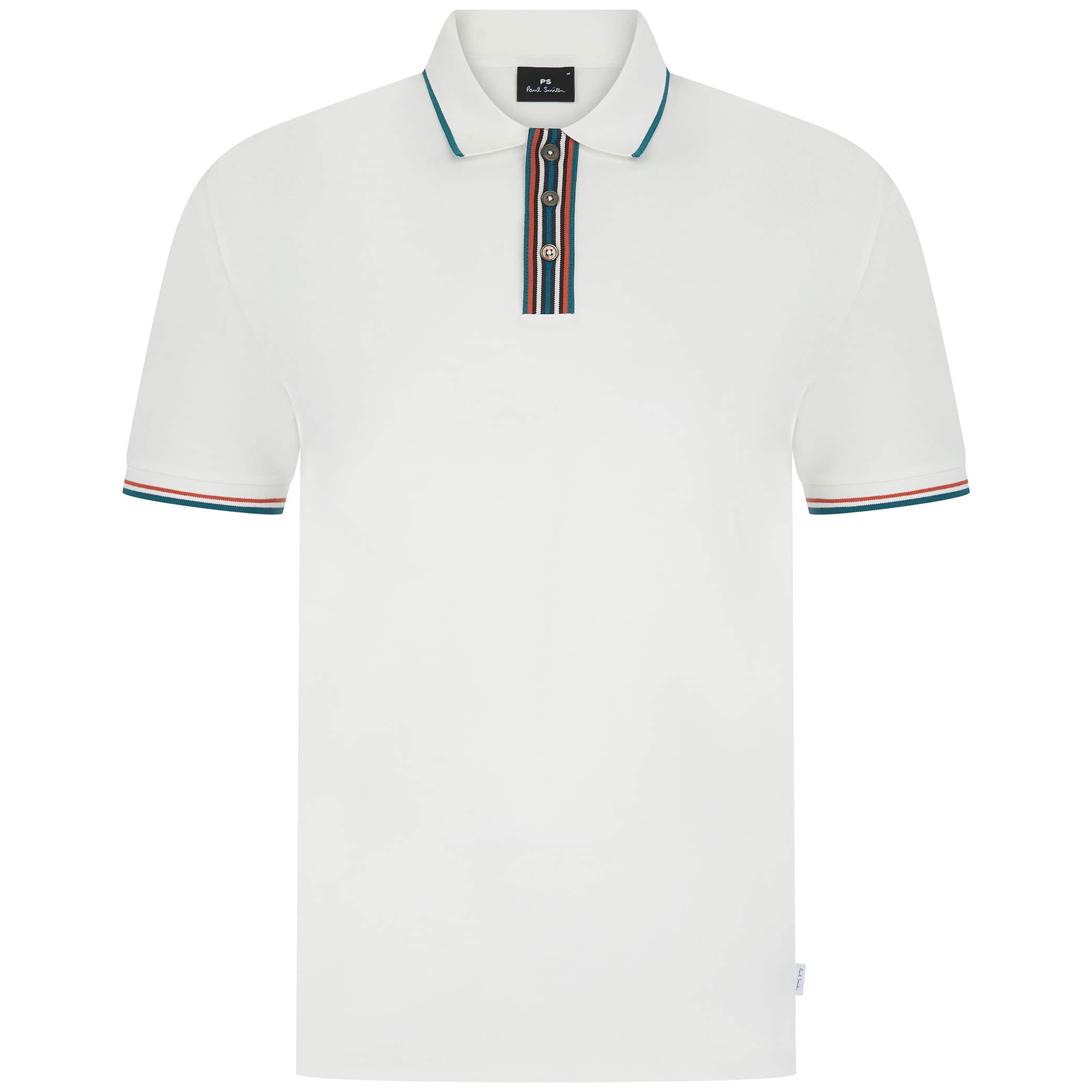 PAUL SMITH STRIPE TIPPED COLLAR POLO SHIRT