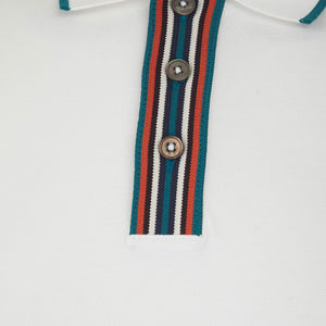 PAUL SMITH STRIPE TIPPED COLLAR POLO SHIRT