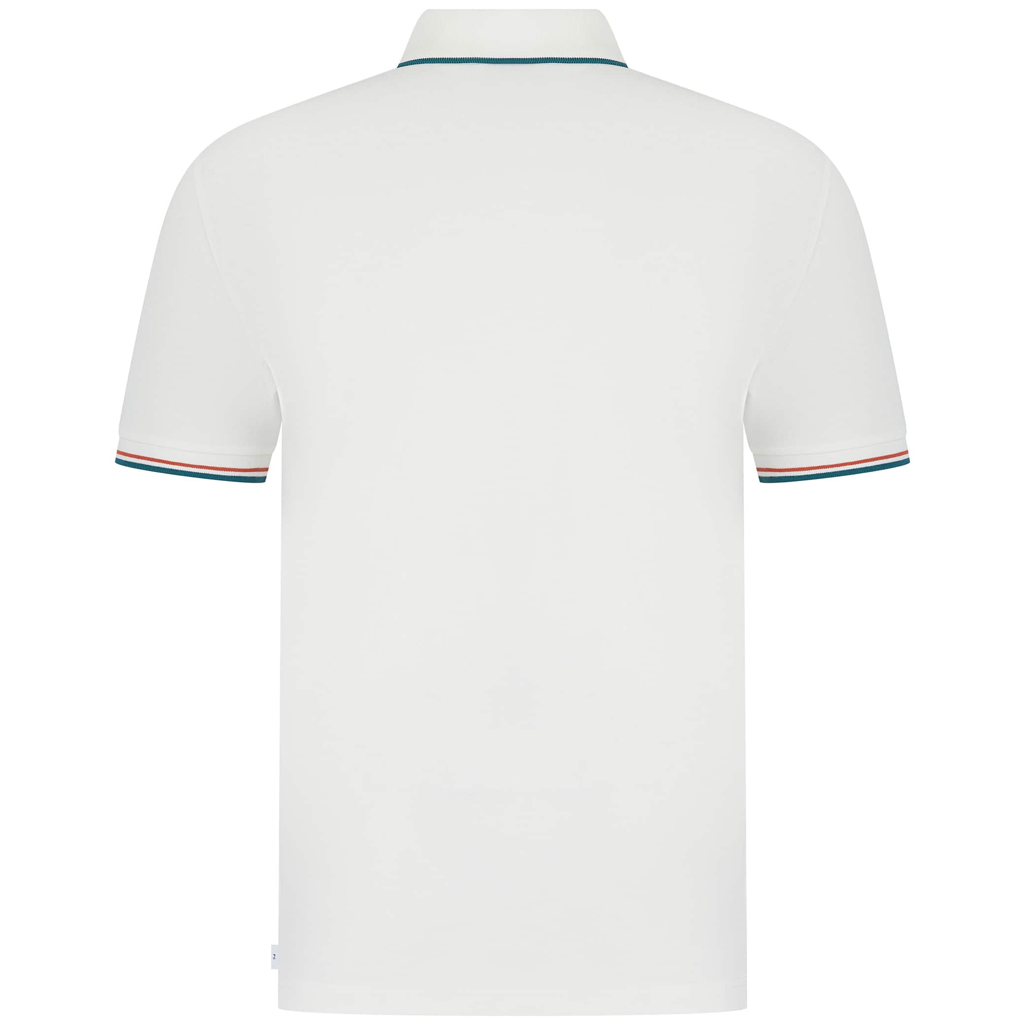 PAUL SMITH STRIPE TIPPED COLLAR POLO SHIRT