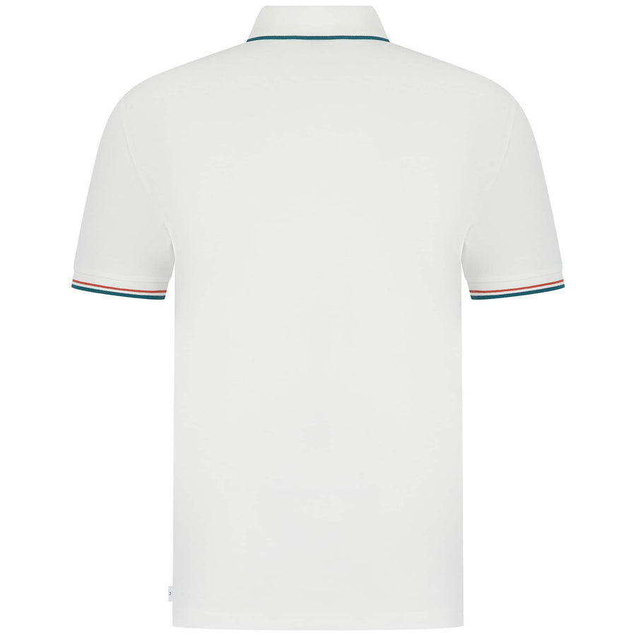 PAUL SMITH STRIPE TIPPED COLLAR POLO SHIRT