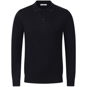 SEINSE LONG SLEEVE KNIT POLO SHIRT